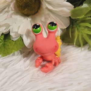 Littlest Pet Shop Authentic LPS #62 Red Hermit Crab Green Eyes Hasbro